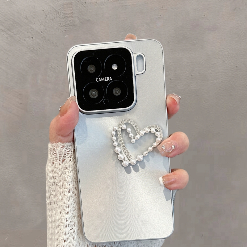 适用于小米15手机壳xiaomi15pro新款24129PN74C极光2410DPN6CC简约立体爱心十五por创意女全包防摔手链保护套