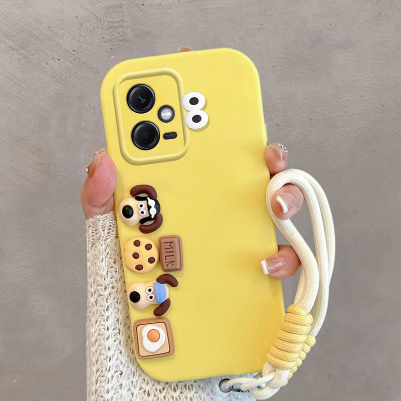 适用于红米note12手机壳noto12pro5g卡通小狗nont12por+探索版turbo可爱小米redminote12全包防摔手绳保护套