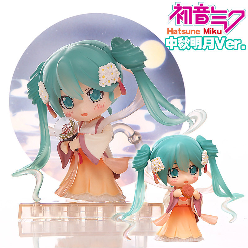 初音未来 中秋初音手办 可换脸q版公仔539#粘土模型动漫玩具