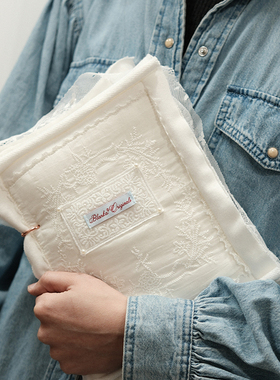 BlankLabel法式浪漫风白色布面蕾丝拼贴手工A5手帐卡册书皮活页夹