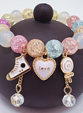 S451爆花石水晶手链鞋