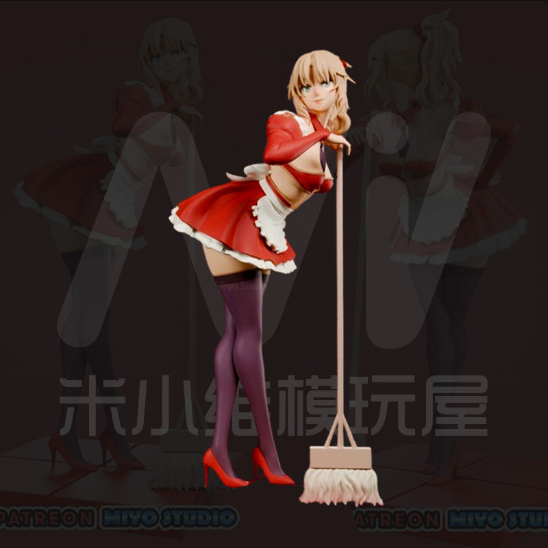 [白模 要自己上色]女仆Saber莫德雷德 Fate 14k光固化赠眼睛水贴