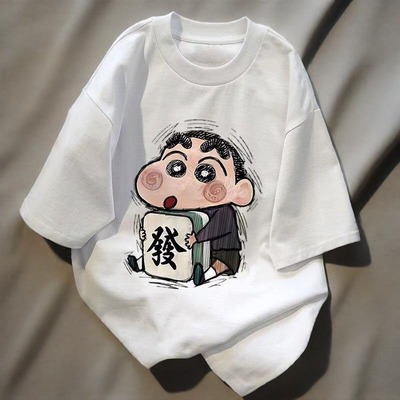 2025夏季ins潮牌蜡笔小新短袖t恤