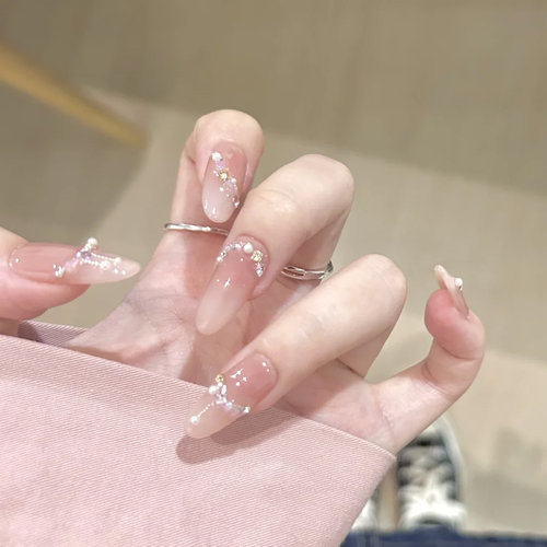 天使泪光手工温柔显白穿戴甲