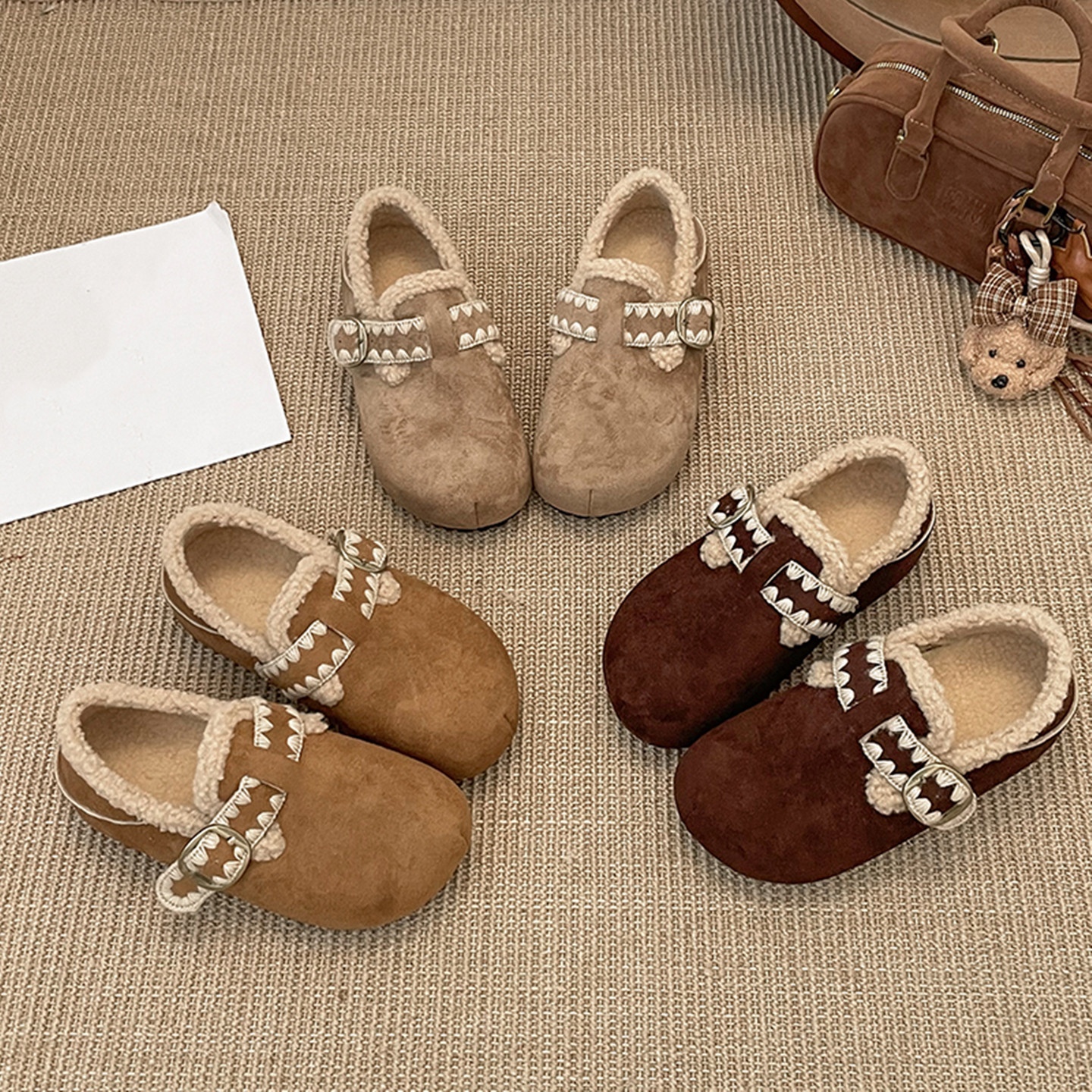 韩版加绒保暖内增高深口单鞋