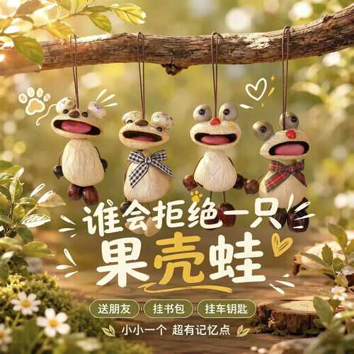 大眼蛙玩偶豆荚娃娃材料包手工车