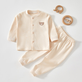 全棉儿童家居服春秋冬睡衣 分体秋衣秋裤 婴儿内衣套装 纯棉宝宝秋装