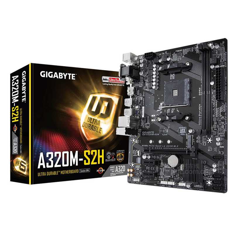 Gigabyte/技嘉 A320M-S2H 台式机游戏主板 AMD A320 电脑硬件/显示器/电脑周边 主板 原图主图