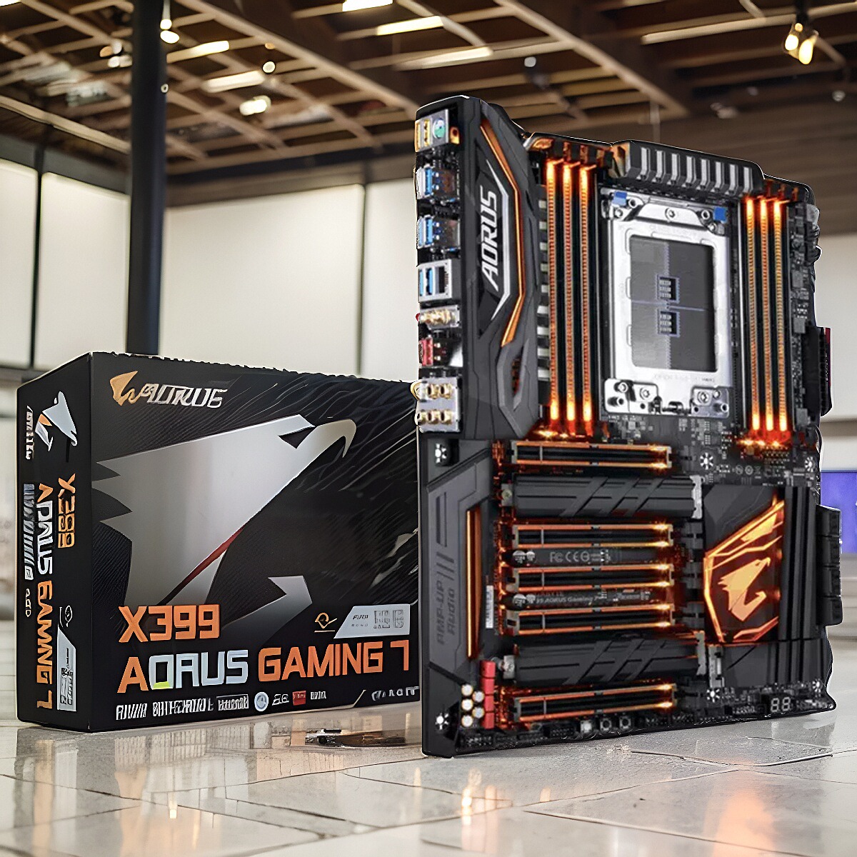 Gigabyte/技嘉 X399 AORUS Gaming 7 DDR4 Socket TR4台式机库存