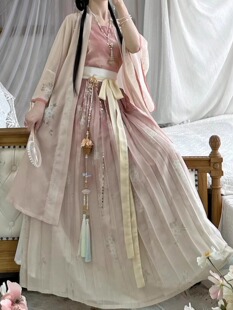 出租汉服女宋制花瑶印花长干寺齐腰百褶裙清新表演出走秀租赁租借