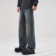 阔腿裤 男女 水洗黑美式 复古cleanfit宽松直筒牛仔裤 brand四季 款