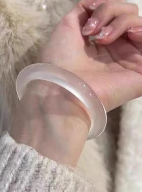 高冰种白月光荔枝冻宝石光玉手镯