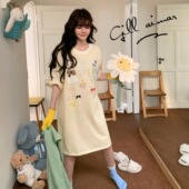 春夏新品 小熊家正品 Aimar 可爱卡通睡衣女家居服睡裙8571 Gill