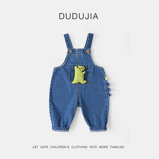 嘟嘟家儿童背带裤秋款男童裤子秋装宝宝衣服洋气女童休闲裤秋季款