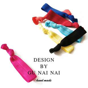 高弹力打结发圈纯色糖果色马卡龙色发绳发饰 韩版 韩国新款 热卖