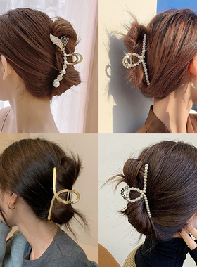 发夹2024年新款女后脑勺抓夹高级感一字子头饰网红设计感夏天高端