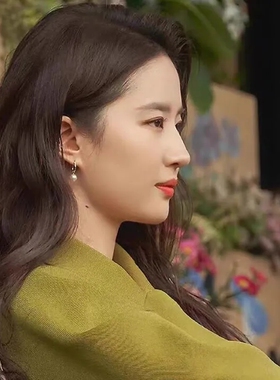 去有风的地方许红豆刘亦菲同款银针珍珠耳环女高级感耳扣耳钉耳饰