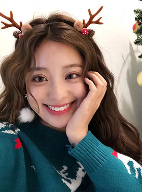 可爱圣诞节发箍小鹿角头箍头饰女发夹麋鹿森系精灵发饰装饰品儿童