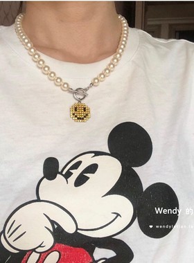 小众设计师风爱心徐梦洁珍珠项链