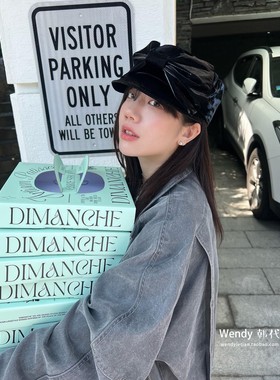 韩国代购小众设计师 awesome needs 蝴蝶结报童帽骑士帽