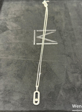 正品代购Messika梅西卡 密镶单钻满钻钻石滑动项链 大号 move uno