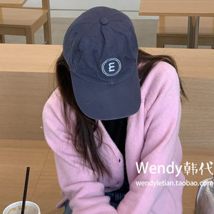 李圣经同款 小众minitmute复古做旧字母棒球帽 帽子 韩国代购 直邮