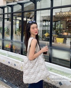 韩国代购 云朵褶皱包托特包大容量weekender 小众设计师carlyn