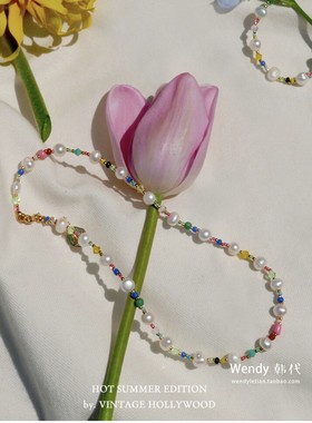 vintagehollywood珍珠中性项链