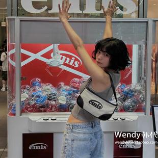 新款 emis 迷你字母单肩腋下手提包hobo 小众设计师 韩国代购