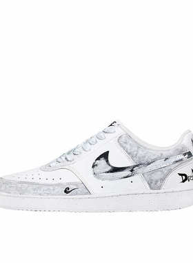 【定制球鞋】Nike Court Vision浮生若梦2.0耐克增高防滑潮流手绘