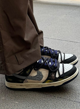 NikeDunk做旧板鞋潮流耐克