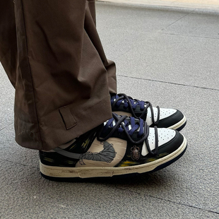 球鞋定制NikeDunk耐克荷鲁斯之眼做旧解构破败春夏低帮板鞋解构