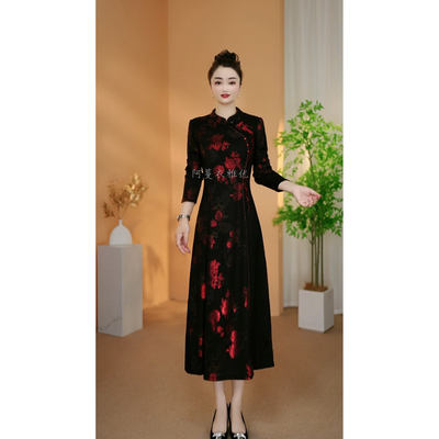 新中式国风修身显瘦连衣裙