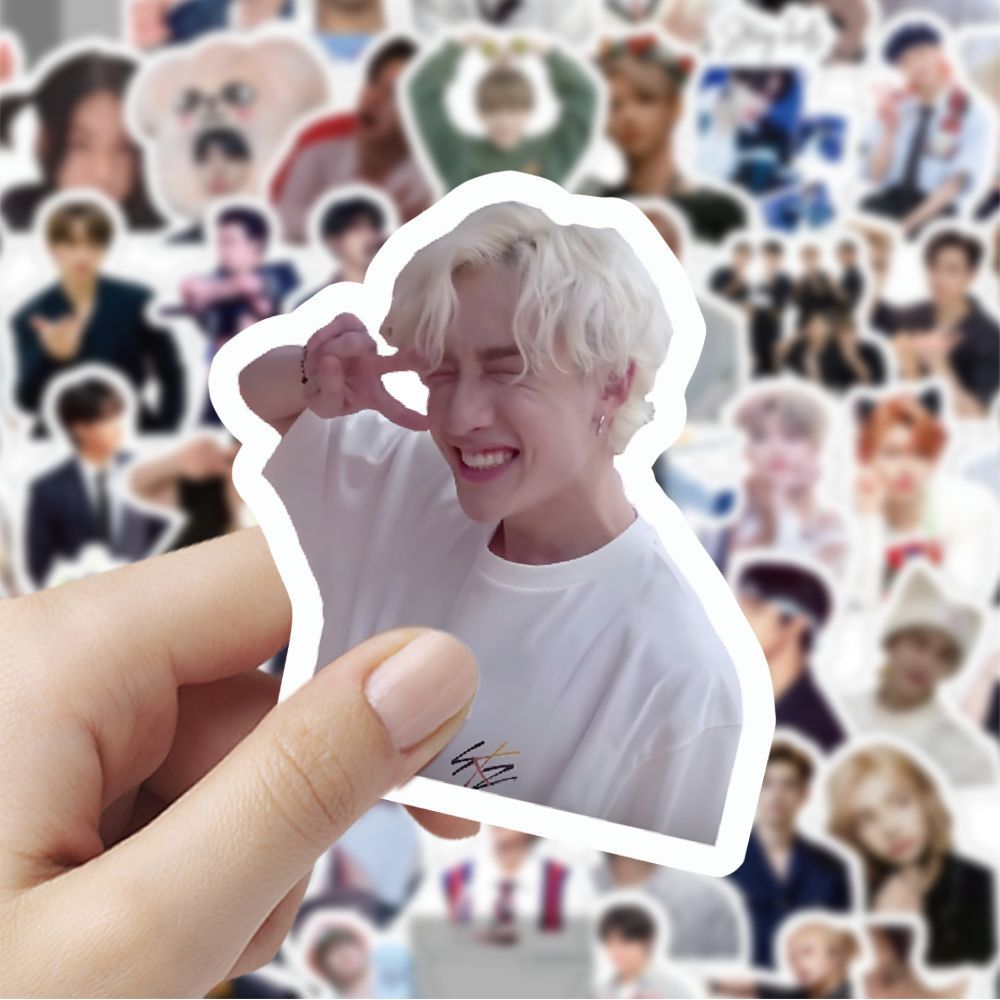 120张男团StrayKids贴纸高颜值韩团偶像周边装饰手账笔记本贴画