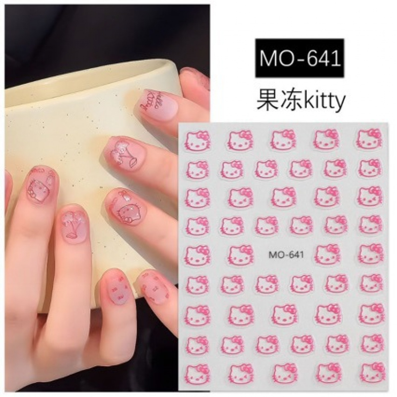 凯蒂猫美甲kitty猫配饰猫头浮雕