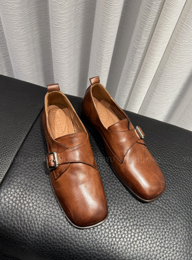 YUSI雨丝 ~老钱风单鞋一脚蹬乐福鞋女头层牛皮英伦百搭通勤小皮鞋