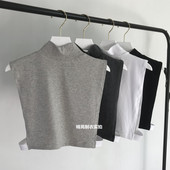 秋冬纯棉半高领假领子女内搭配卫衣领毛衣领保暖围脖装 饰假衣领男