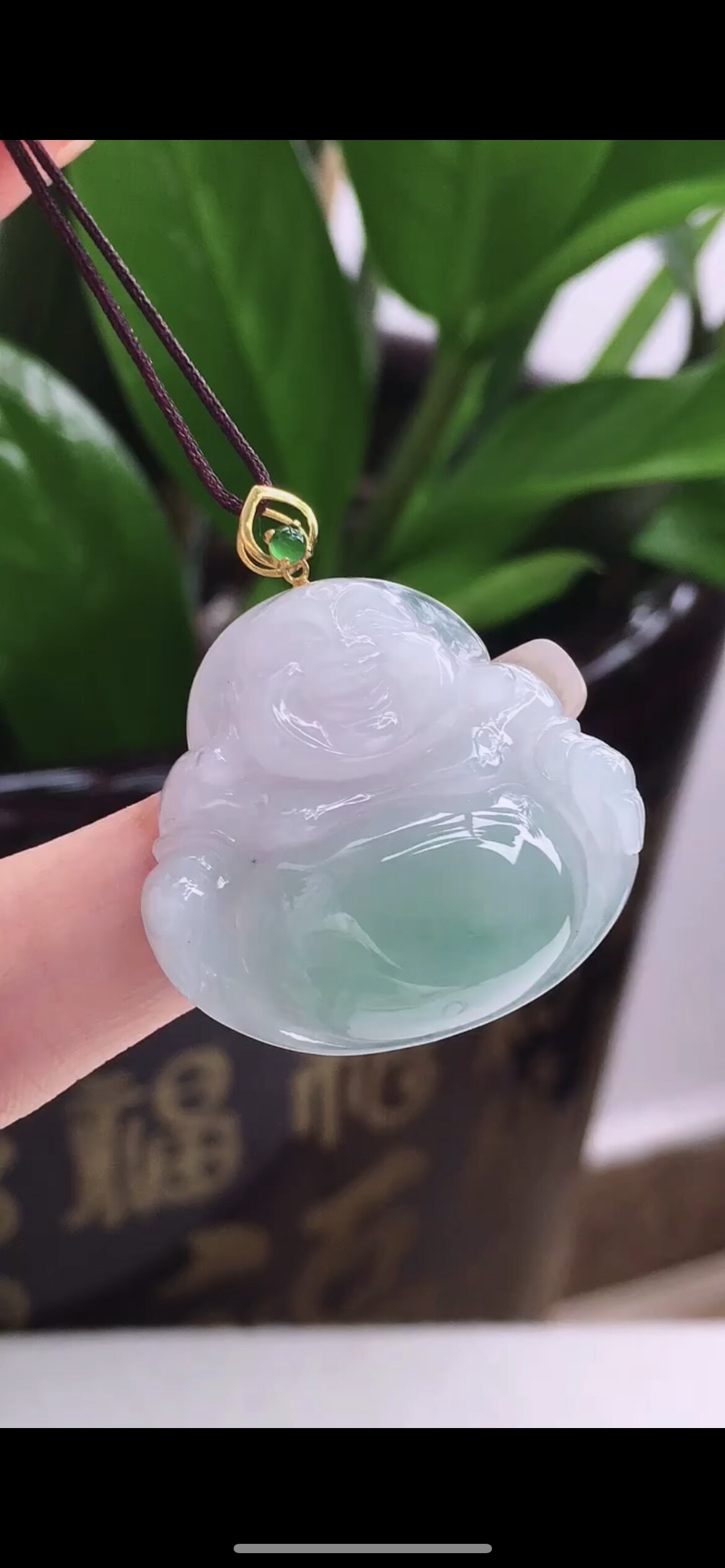 缅甸天然翡翠A货精美水润招财玉佛公吊坠配证书包邮