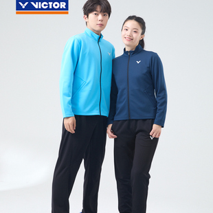 VICTOR胜利威克多羽毛球服运动针织速干外套J55614男女款比赛服