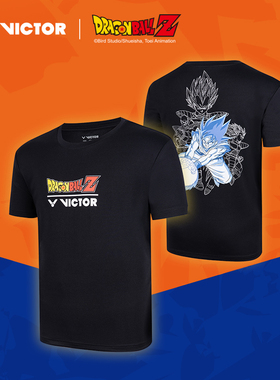 VICTOR威克多胜利羽毛球服龙珠Z系列DBZ蜡笔小新联名短袖T恤404CS