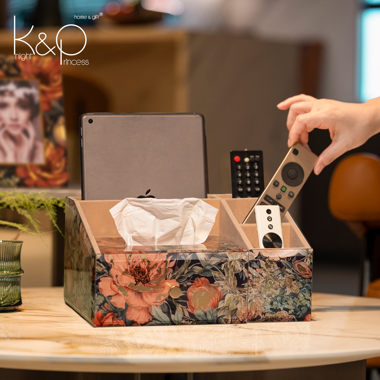 KP家用遙控器紙巾收納盒