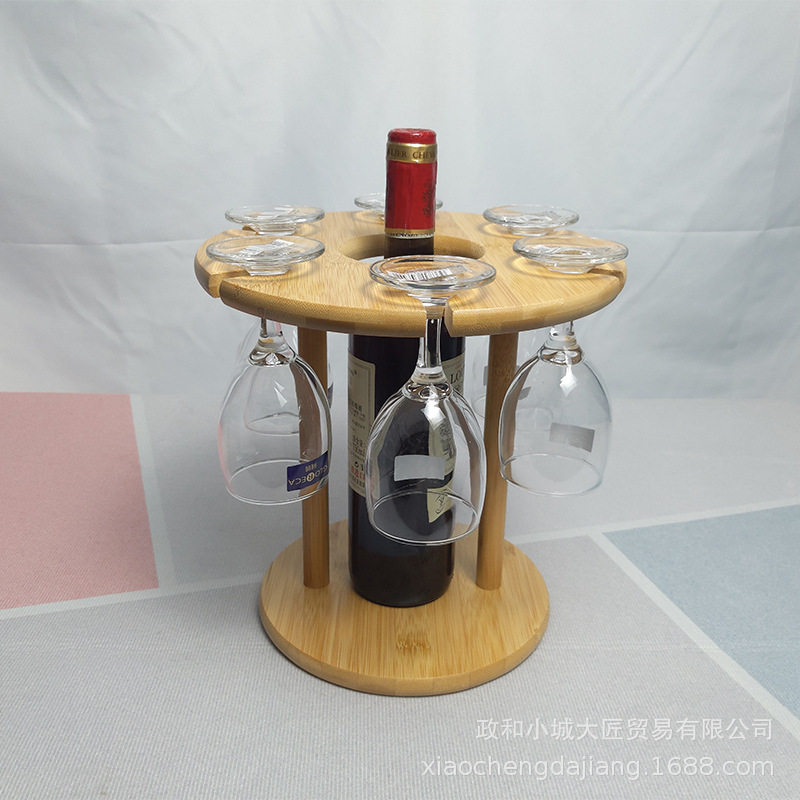竹制红酒杯架创意倒挂悬挂家用酒柜装摆件欧式简约挂杯架高脚杯架