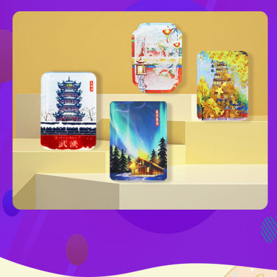【流沙冰箱贴】文创冰箱贴景区地标建筑北京武汉漠河磁吸小礼品