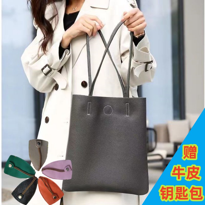 牛皮真皮托特包手提购物袋单肩女包电脑包时尚休闲大容量特价尾货