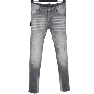 新款 修身 Dsquared2牛仔裤 D2时尚 弹力泼墨油漆磨破 男装 6098四季