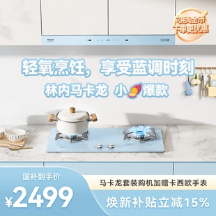 林内马卡龙燃气灶现货双眼灶家用厨房嵌入式 天然气官方2E30L