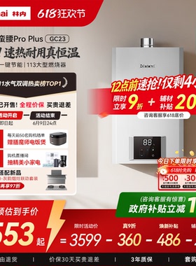 【小蛮腰Pro Plus恒温】林内燃气热水器家用节能13升16升GC23