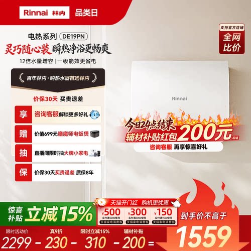 林内新品E19PN智能小体积电热