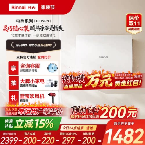 林内新品E19PN智能小体积电热