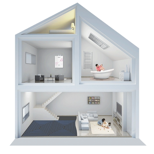 Rinnai/林内采暖地暖暖气片水暖墙暖明装暗装三联泵分水器壁挂炉